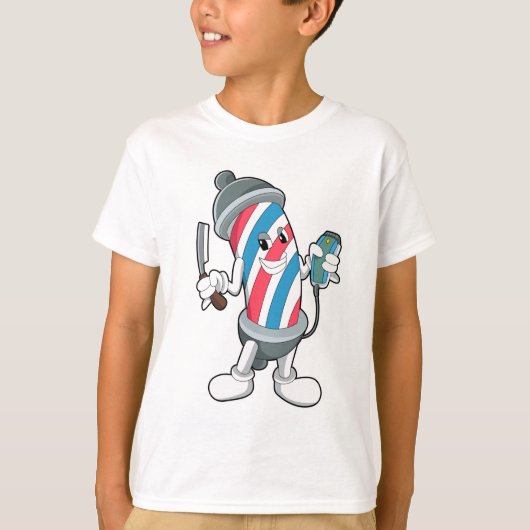 Kan als Hairdresser met Razor T-shirt (Voorkant)