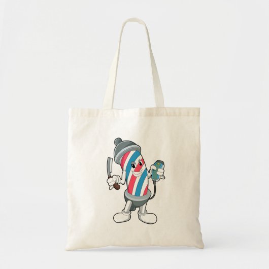 Kan als Hairdresser met Razor Tote Bag (Voorkant)