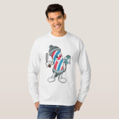 Kan als kapper met scheermes t-shirt (Voorkant volledig)