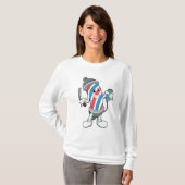 Kan als kapper met scheermes t-shirt (Voorkant volledig)