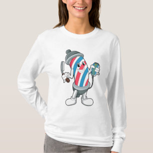 Kan als kapper met scheermes t-shirt