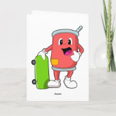 Kan als Skater met Skateboard Kaart (Achterkant)