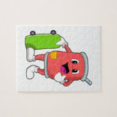 Kan als Skater met Skateboard Legpuzzel (Horizontaal)