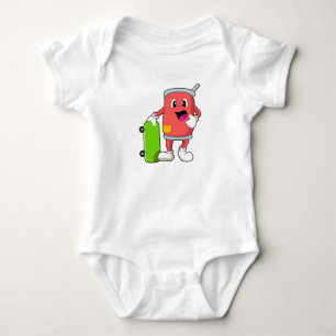 Kan als Skater met Skateboard Romper