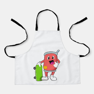 Kan als Skater met Skateboard Schort