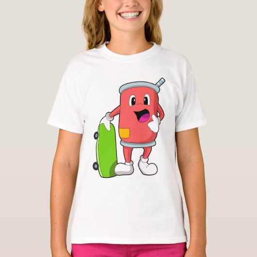 Kan als Skater met Skateboard T-shirt (Voorkant)