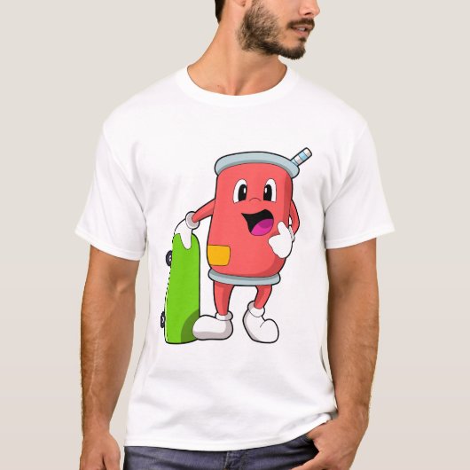 Kan als Skater met Skateboard T-shirt (Voorkant)