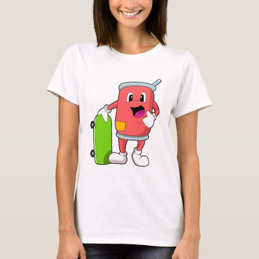 Kan als Skater met Skateboard T-shirt (Voorkant)