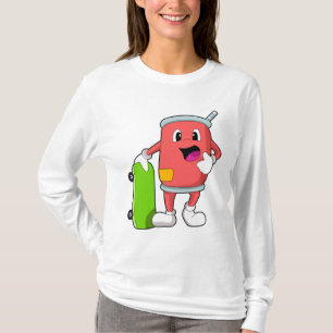Kan als Skater met Skateboard T-shirt