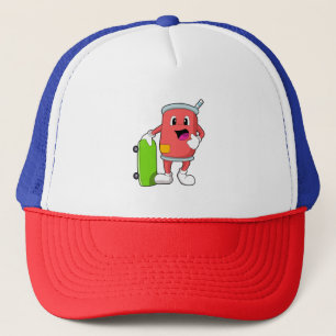 Kan als Skater met Skateboard Trucker Pet