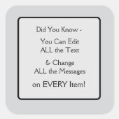 Kan bewerken vierkante sticker (Voorkant)