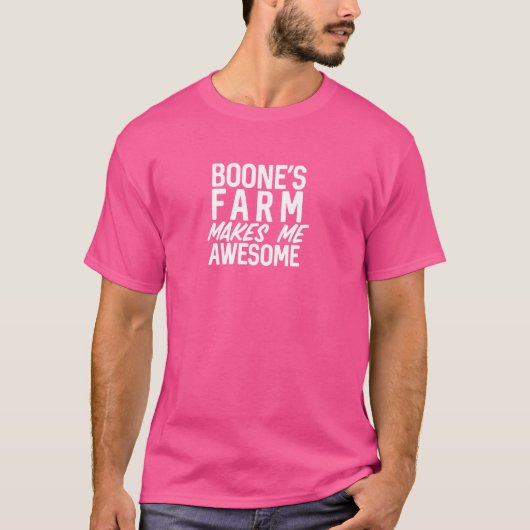 Kan boon bevatten, Boerderij Funny Wine Alcohol T-shirt (Voorkant)