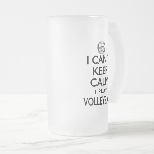 Kan Calm Volleyball niet houden Matglas Bierpul (Voorkant rechts)
