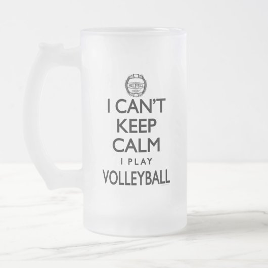 Kan Calm Volleyball niet houden Matglas Bierpul (Links)