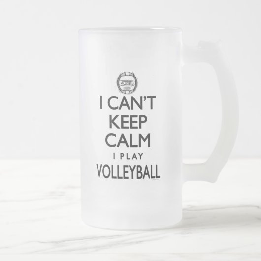 Kan Calm Volleyball niet houden Matglas Bierpul (Rechts)