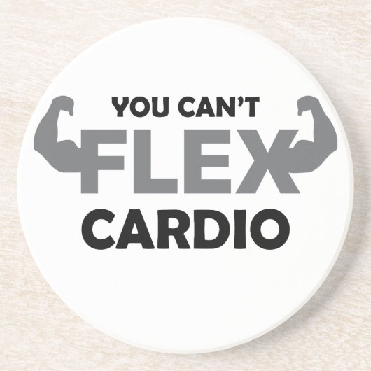 Kan Cardio niet Flex Zandsteen Onderzetter (Voorkant)