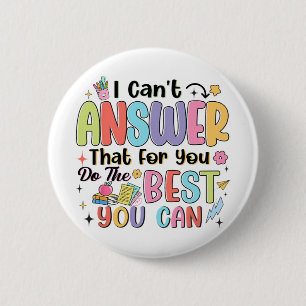 Kan daar geen antwoord op geven Doe je best Test Ronde Button 5,7 Cm