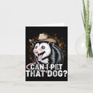 Kan dat hond meme dierenvriend grappige opossum aa kaart
