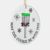 Kan de cursus bij U zijn, Disc Golf Keramisch Ornament (Rechts)