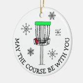 Kan de cursus bij U zijn, Disc Golf Keramisch Ornament (Links)