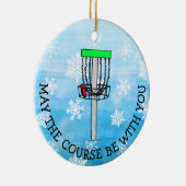 Kan de cursus bij U zijn, Disc Golf Keramisch Ornament (Rechts)