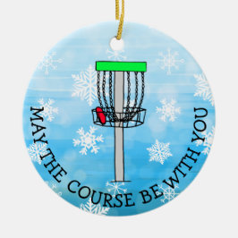 Kan de cursus bij U zijn, Disc Golf Keramisch Ornament