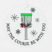 Kan de cursus bij U zijn, Disc Golf Metalen Ornament (Voorkant)