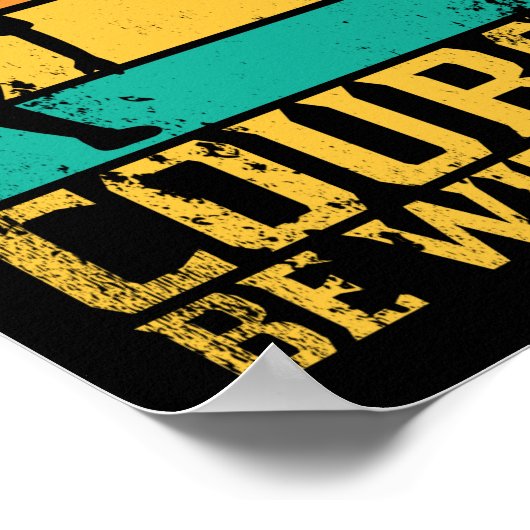 Kan de cursus zijn bij u Retro Disk Golf Cadeau Poster (Hoek)