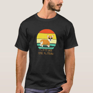 Kan de haters niet zien Corgi Doge Meme Pixel Bril T-shirt