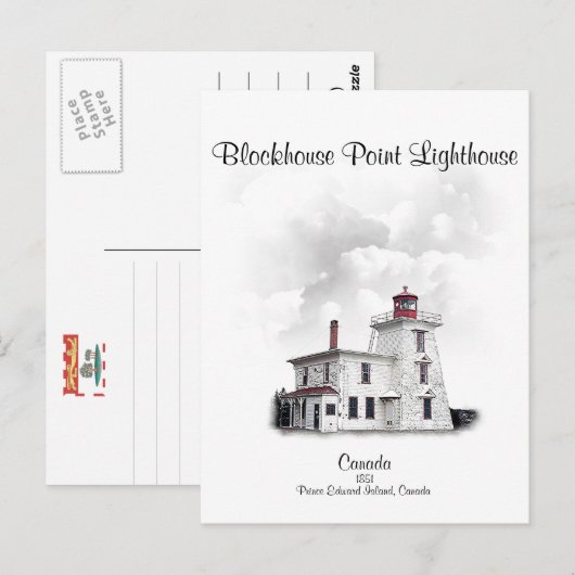 Kan de Lichte Prins Edward Is van het Punt van het Briefkaart (Voorkant / Achterkant)