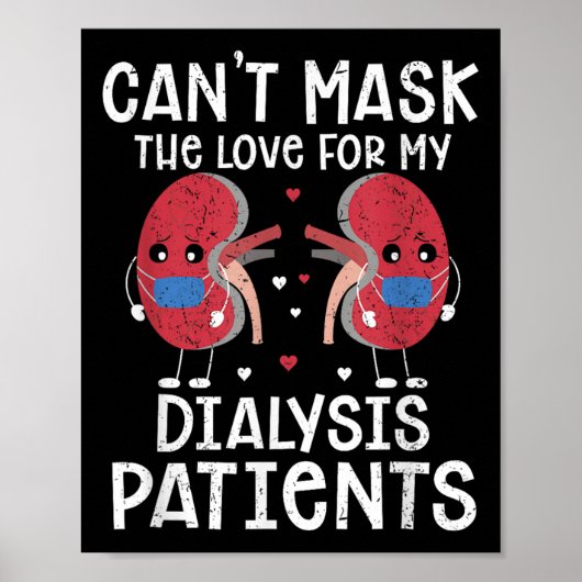 Kan de liefde dialyse tech maskeren poster (Voorkant)