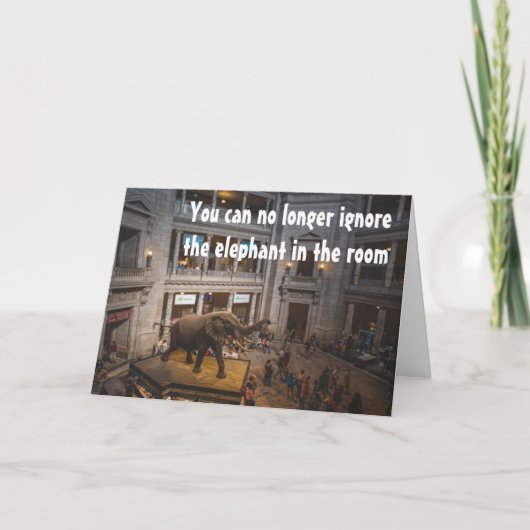 Kan de olifant in de kamer niet negeren - kaart (Voorkant)