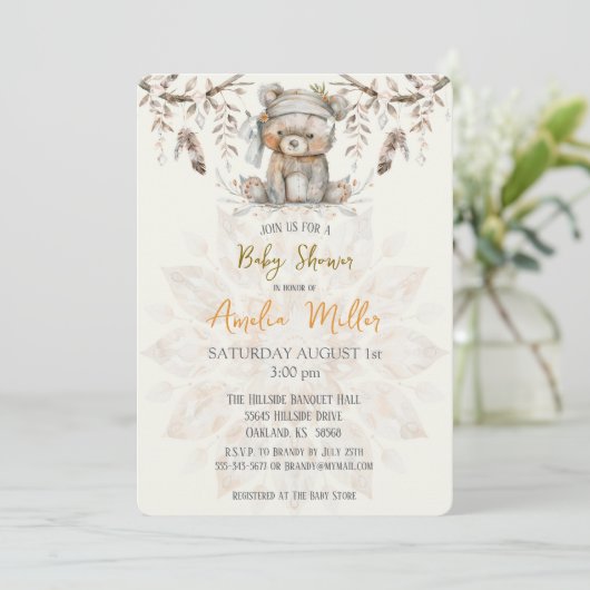 Kan de Uitnodiging van het Baby shower Barly Wacht (Staand voorkant)