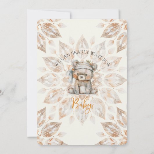 Kan de Uitnodiging van het Baby shower Barly Wacht (Achterkant)