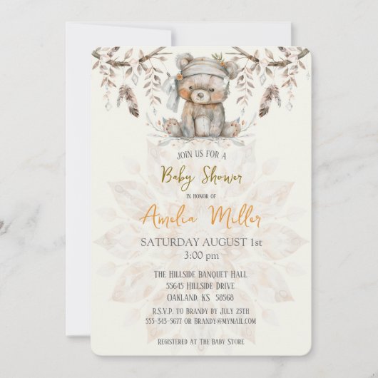 Kan de Uitnodiging van het Baby shower Barly Wacht (Voorkant)