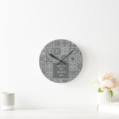 Kan de vierde zijn bij uw Sampler Quilt Quote Ronde Klok (Huis)