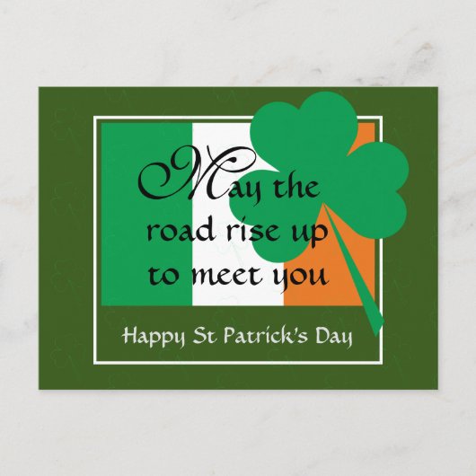KAN DE WEG VERHOGEN | St Patrick's Day Briefkaart (Voorkant)