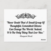 Kan de Wereld veranderen Briefkaart (Achterkant)