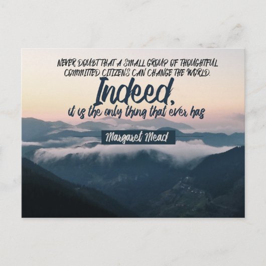 Kan de Wereld veranderen Briefkaart (Voorkant)