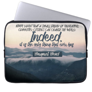 Kan de wereld veranderen laptop sleeve