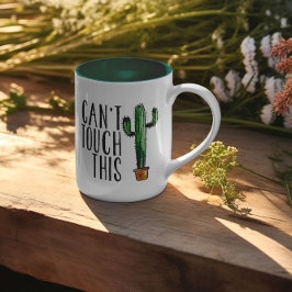 Kan deze Cactus-Mok niet aanraken Tweekleurige Koffiemok