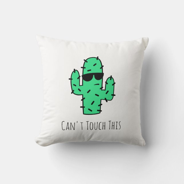Kan deze Cool Cactus Pillow niet aanraken Kussen (Voorkant)