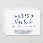 Kan deze liefde niet stoppen, uitnodiging voor din (Voorkant)