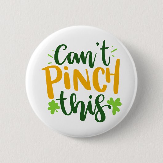 Kan deze St. Patrick's Day klaverpatroon niet knij Ronde Button 5,7 Cm (Voorkant)