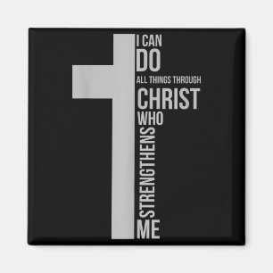 Kan dingen doen door Christus die de kruis verster Magneet