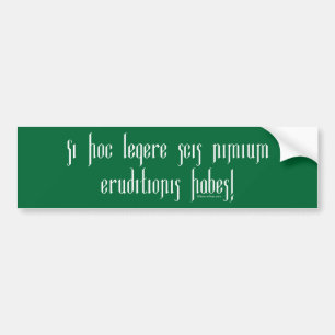 Kan dit lezen U bent een overopgeleide Bumperstick Bumpersticker