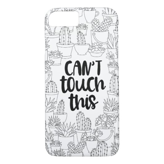 "Kan dit niet aanraken" Cactus die iPhone-draagtas Case-Mate iPhone Case (Achterkant)