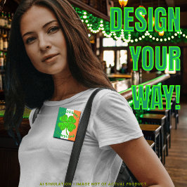 "Kan dit niet knijpen!" Saint Patrick's Day Ierse Button