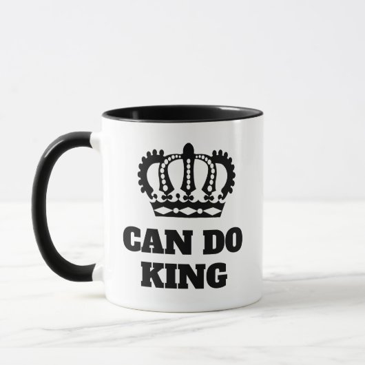 Kan doen King Funny Coffee Mok Positieve Bericht G (Links)