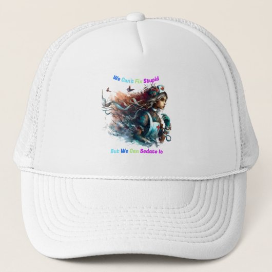 Kan dom niet oplossen: elegante elegantie trucker pet (Voorkant)